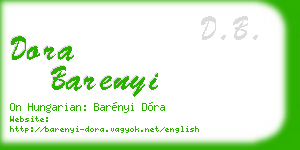 dora barenyi business card